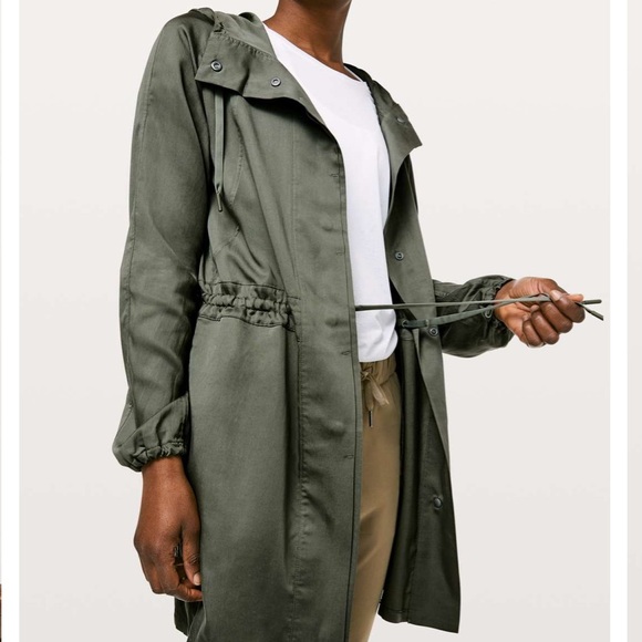 Lululemon City Stroll Trench Coat Sz 10 - Picture 2 of 14